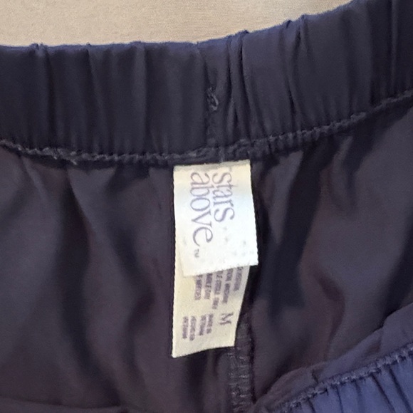 Elegant Navy Satin Pajama Set with white Accents size medium - Picture 3 of 5